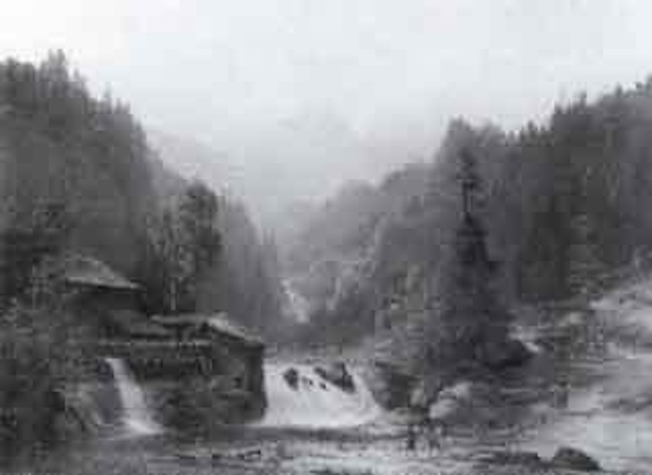 Waterfalls in a mountain valley by Anton Doll