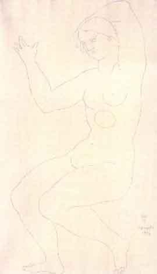 Femme nue se coiffant by Leonard Tsuguharu Foujita