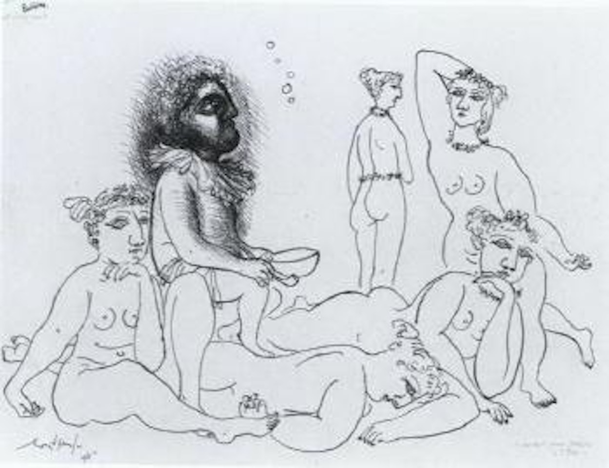 Mislaid masterpieces-Bubbles by P. Picasso by Ronald Searle