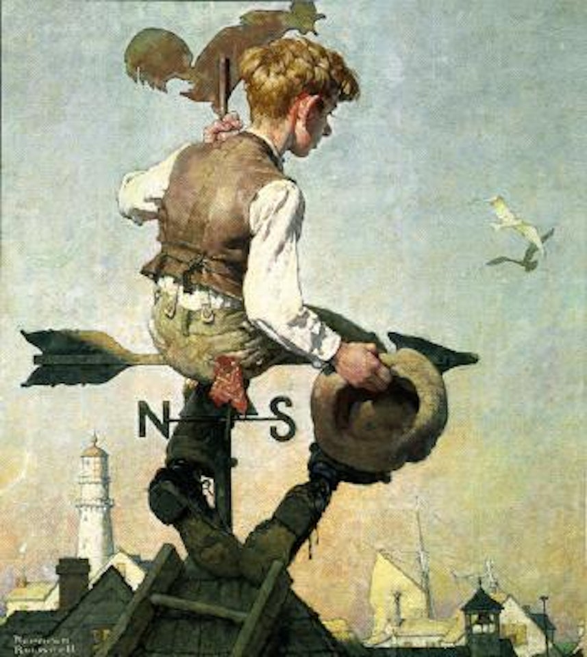 The Lure of the Sea, Under Sail by Norman Rockwell