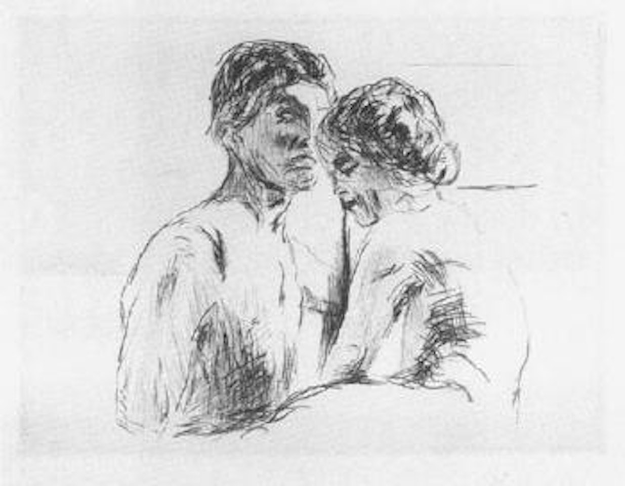 Man and woman by Edvard Munch