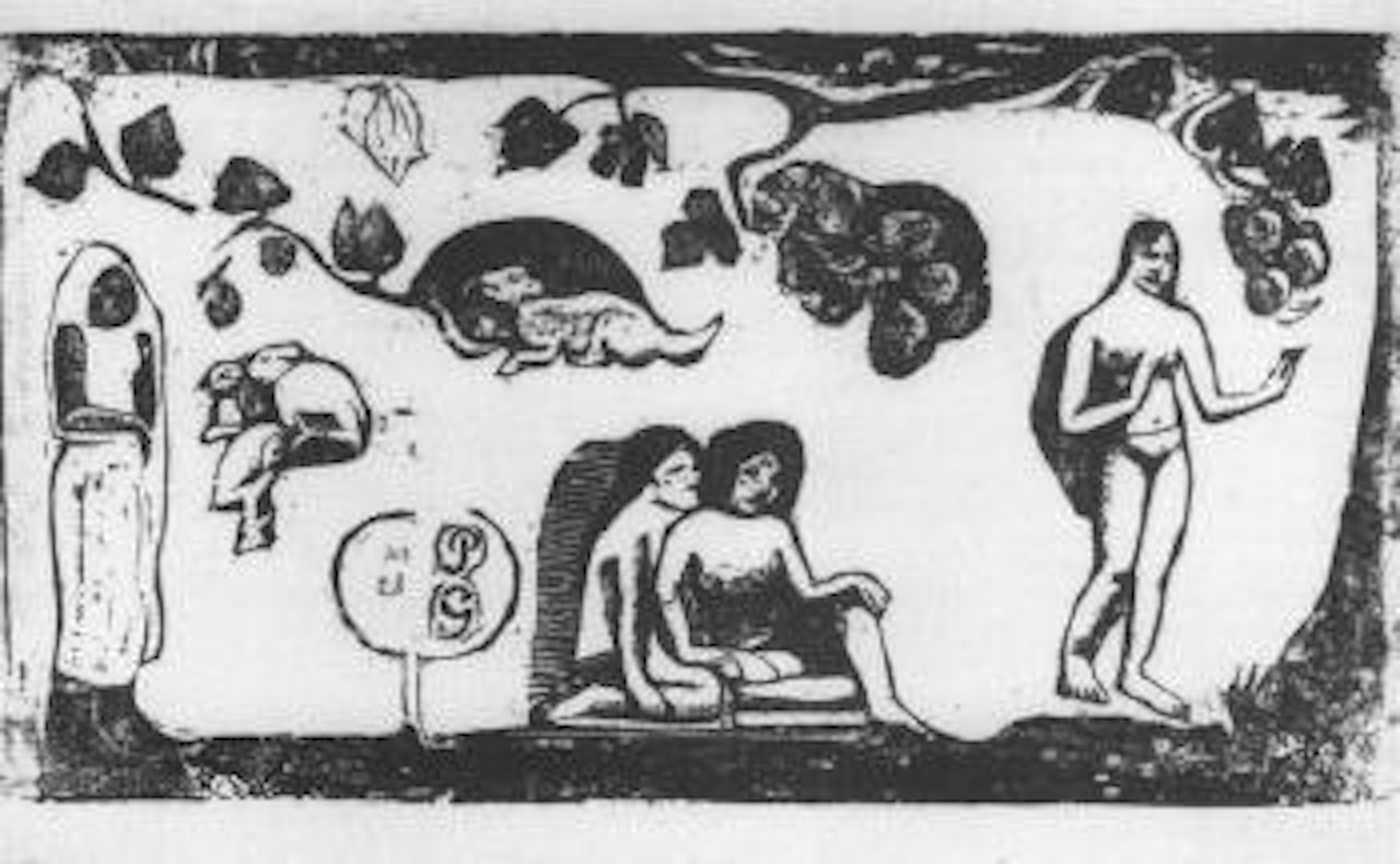 Femmes, animaux et feuillages by After Paul Gauguin