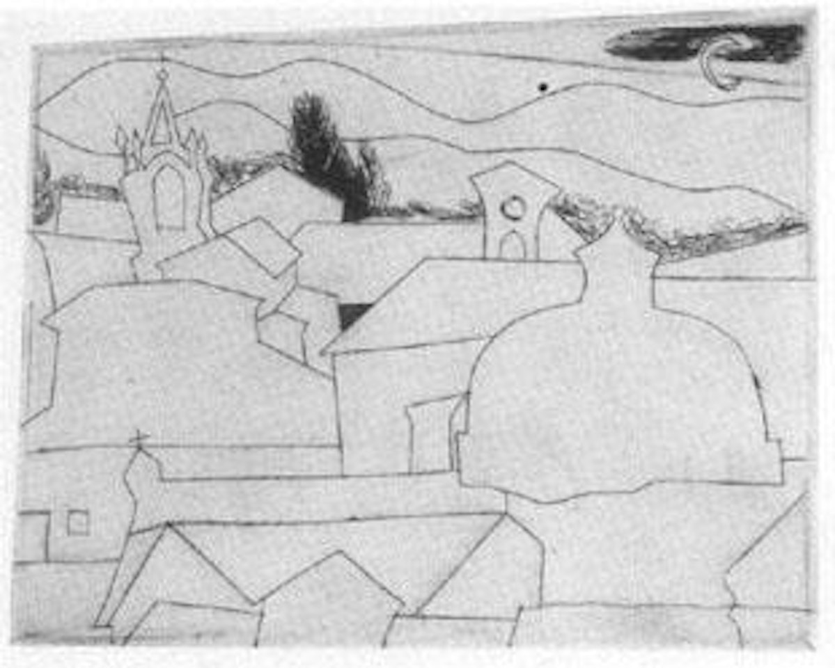 Italian mountain village by Ben Nicholson, O.M.