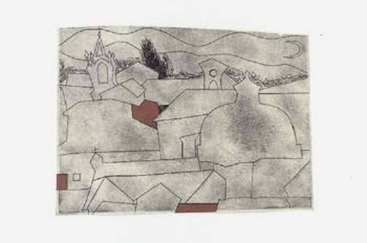Italian mountain village by Ben Nicholson, O.M.