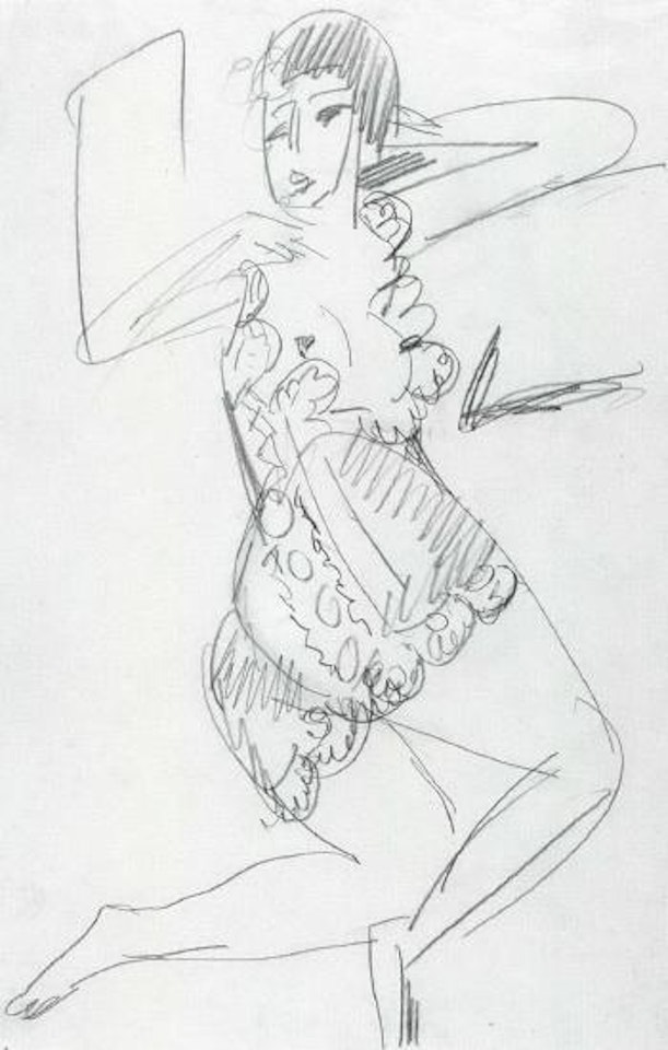Young female dancer by Ernst Ludwig Kirchner