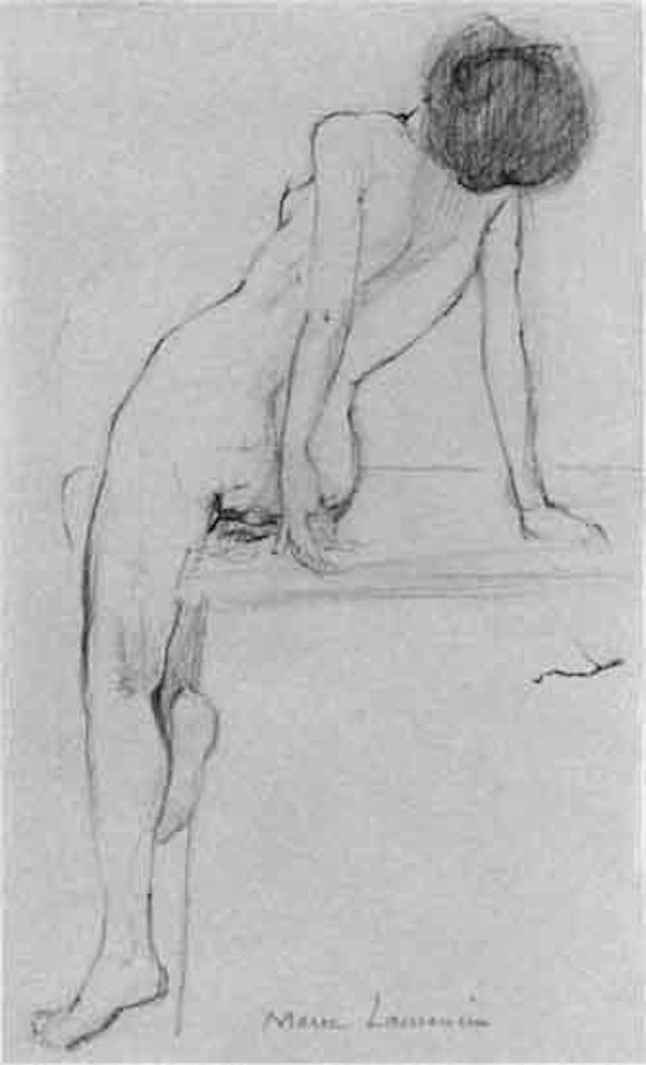 Study of female nude by Marie Laurencin