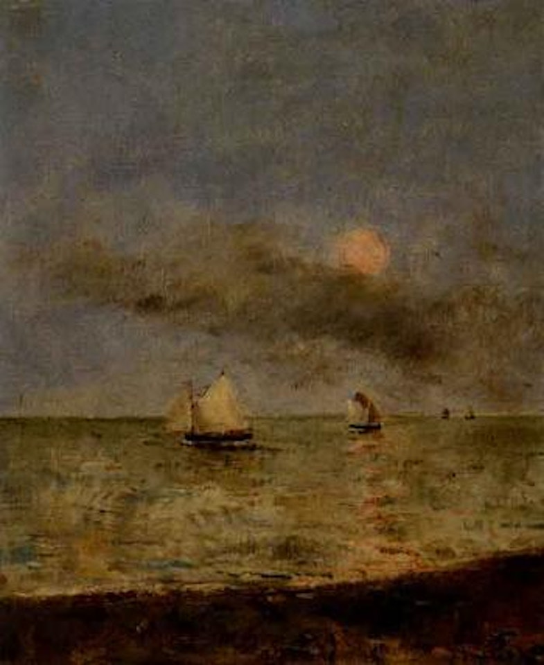 Seascape by calm by Alfred Stevens