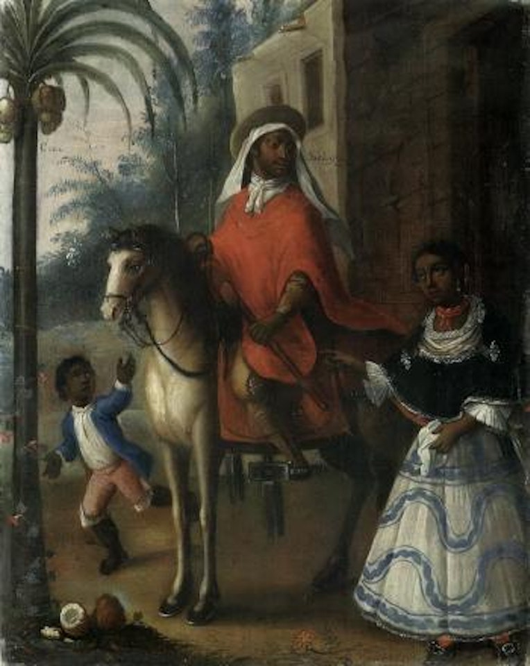 Castas:Sambaygo and Mulata, Negro and India, Mestizo by Mexican School