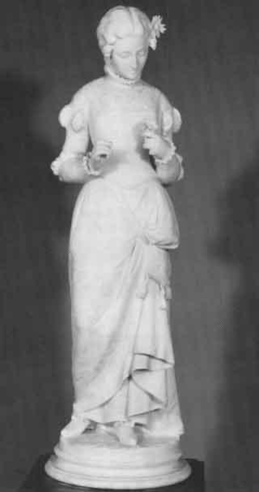 Marguerite holding a daisy by Italian School