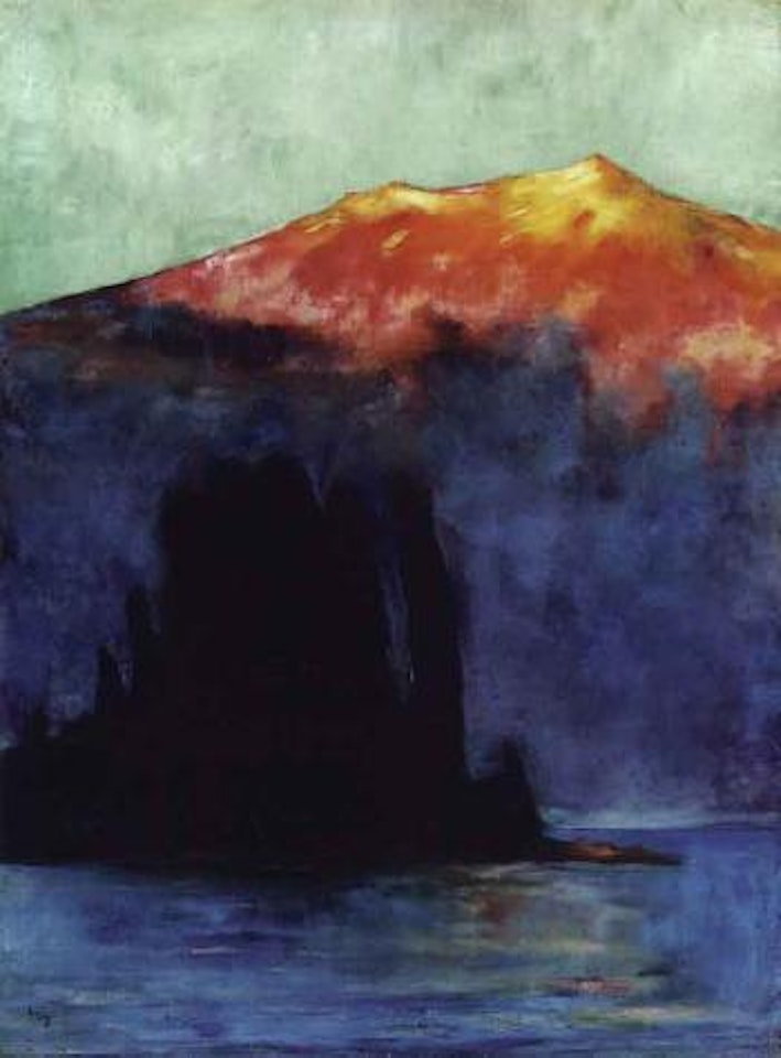 Sonnenuntergang am Gardasee by Lesser Ury