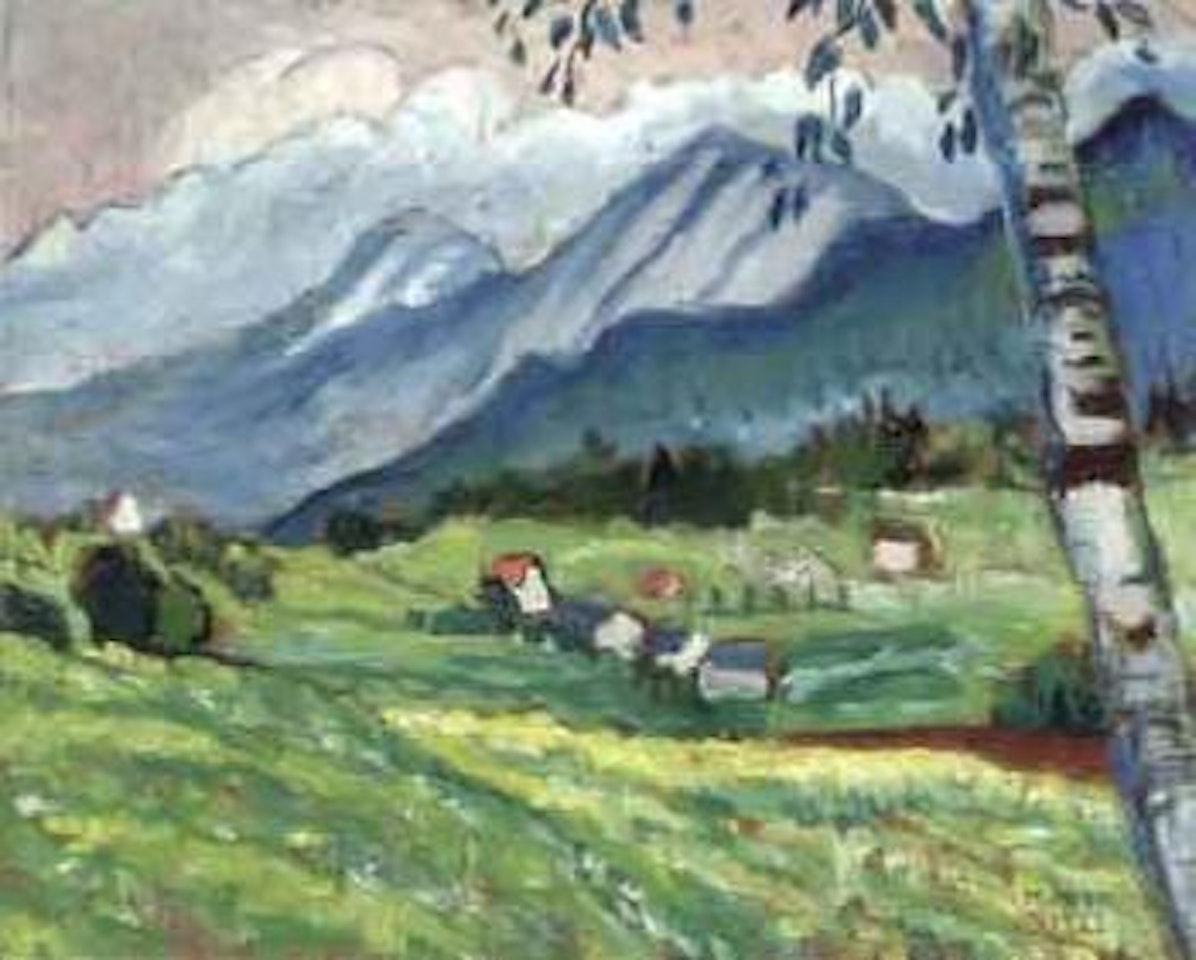 Tal mit Bauernhausern by Gabriele Münter