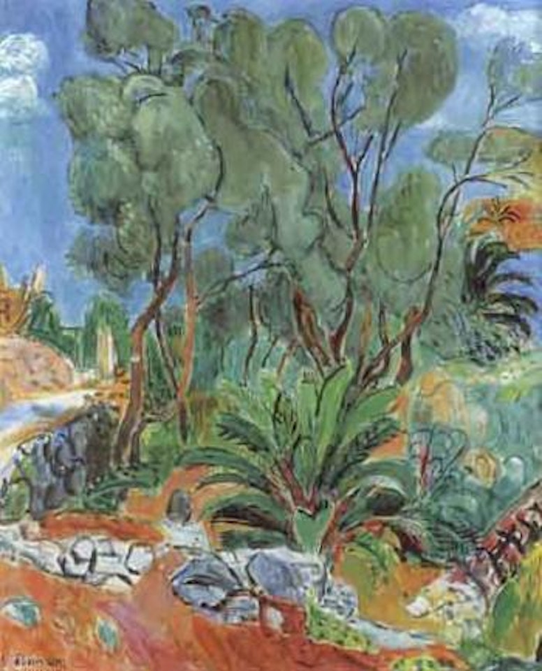 Weg mit Olivenbaumen, Ischia by Hans Purrmann