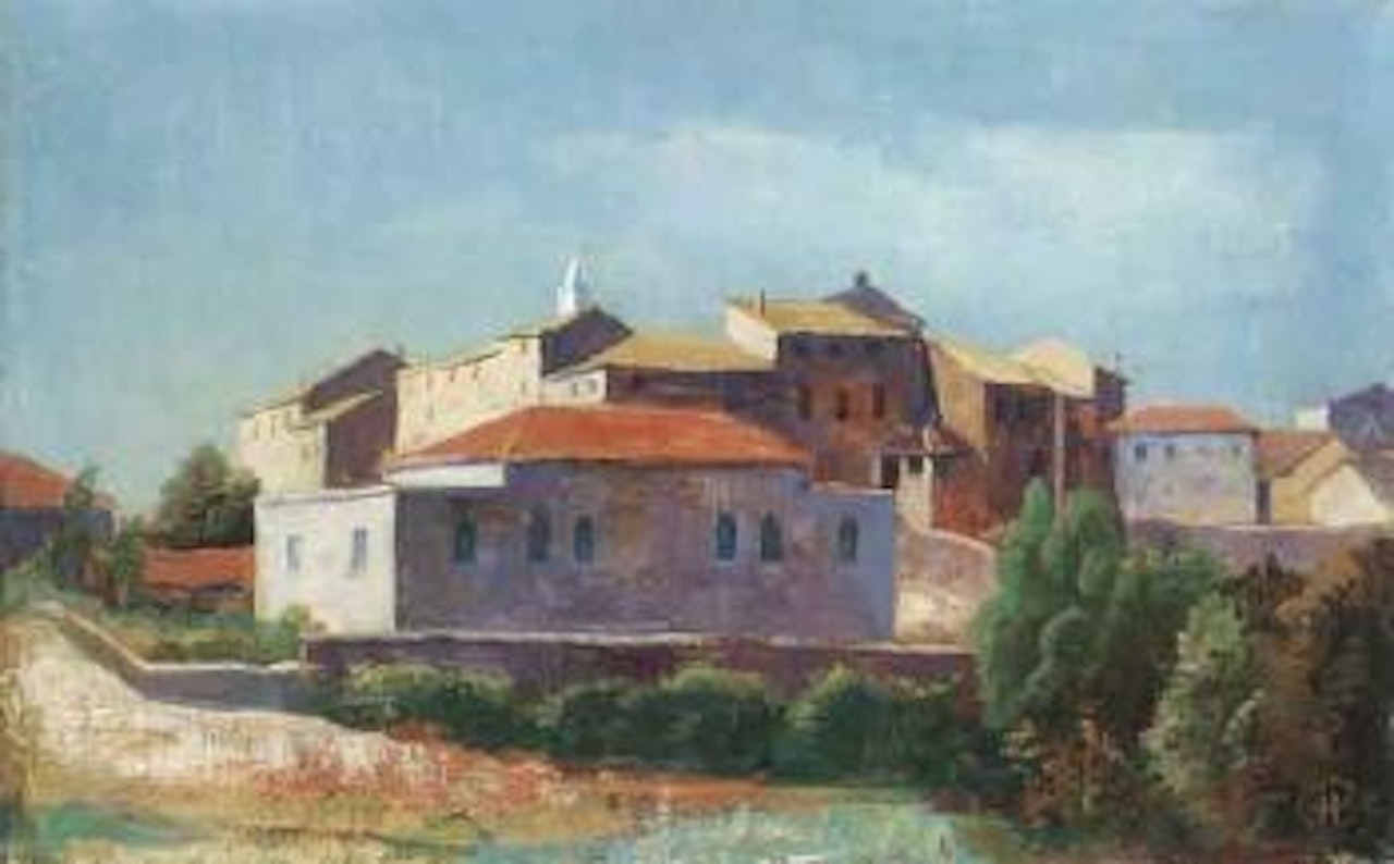 Blick auf Malcesine - Garda See by Karl Hofer