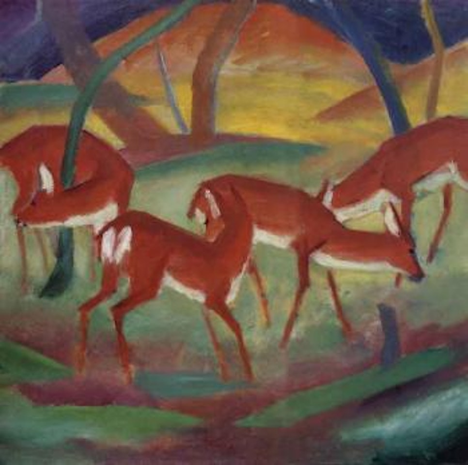 Rote Rehe I by Franz Marc