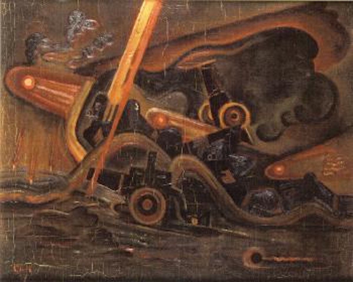 War scene by Gosta Adrian-Nilsson