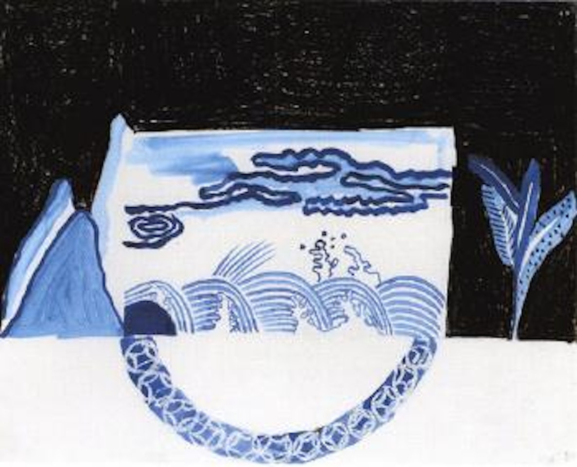 Rossignol, mountain, seashore and trees by David Hockney