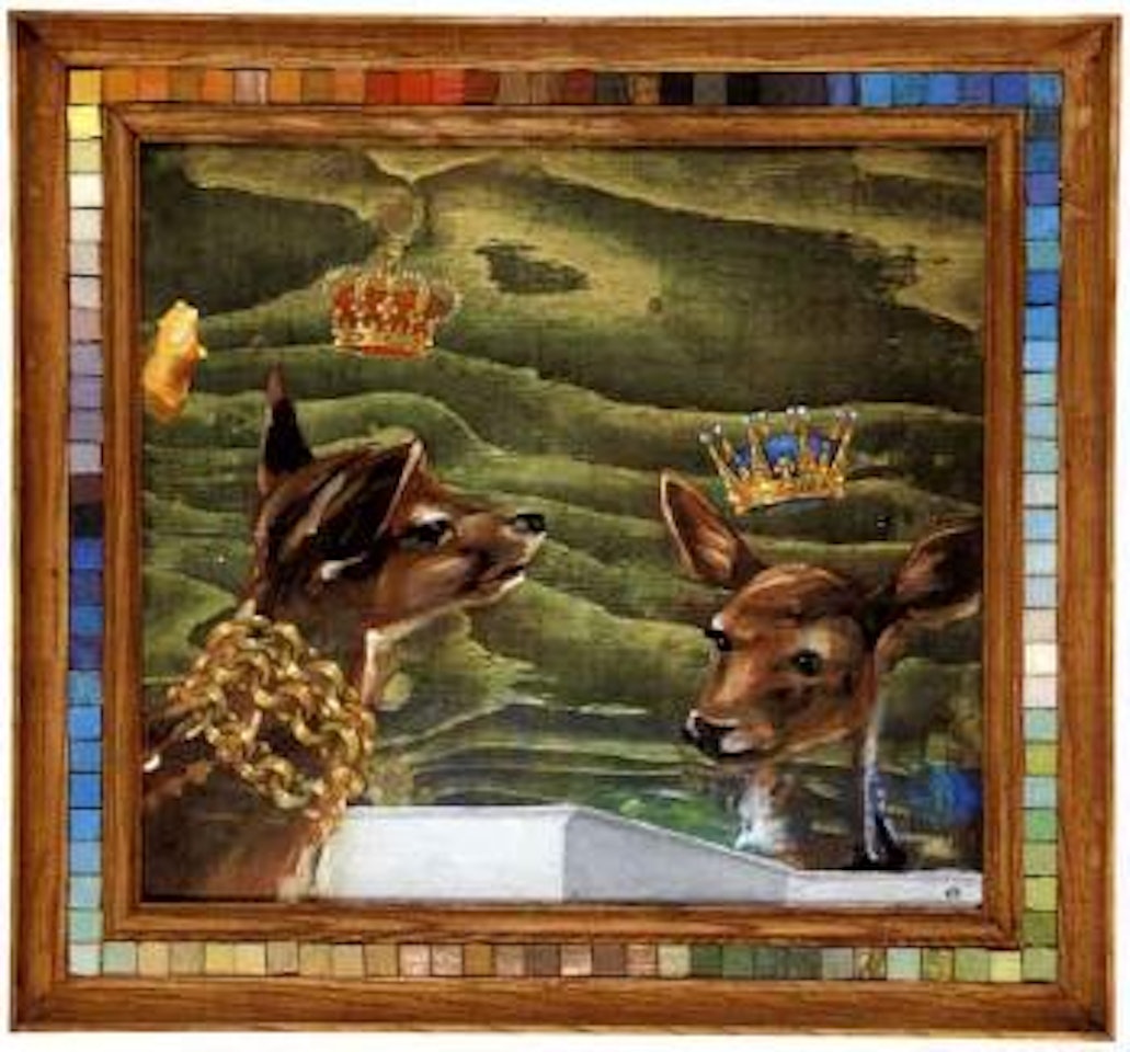 Neighbours - deer in landscape by Ernst Billgren