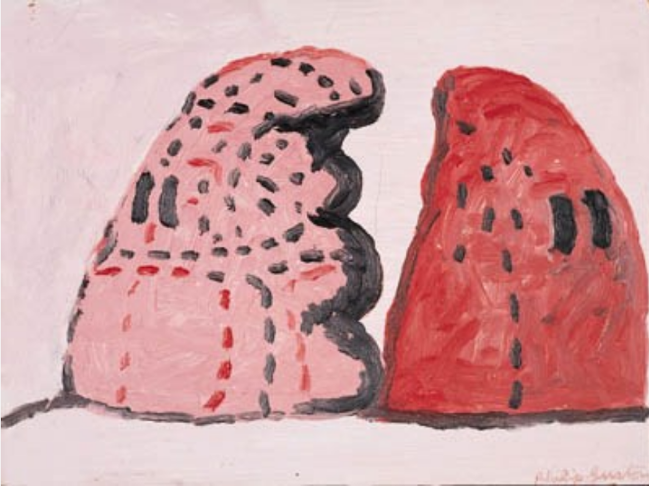 Two heads by Philip Guston