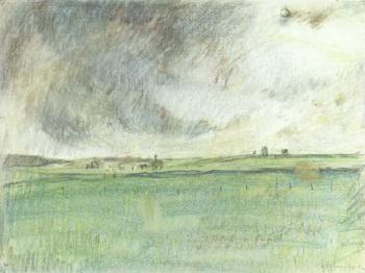 View of farm, Pendlebury by Laurence Stephen Lowry