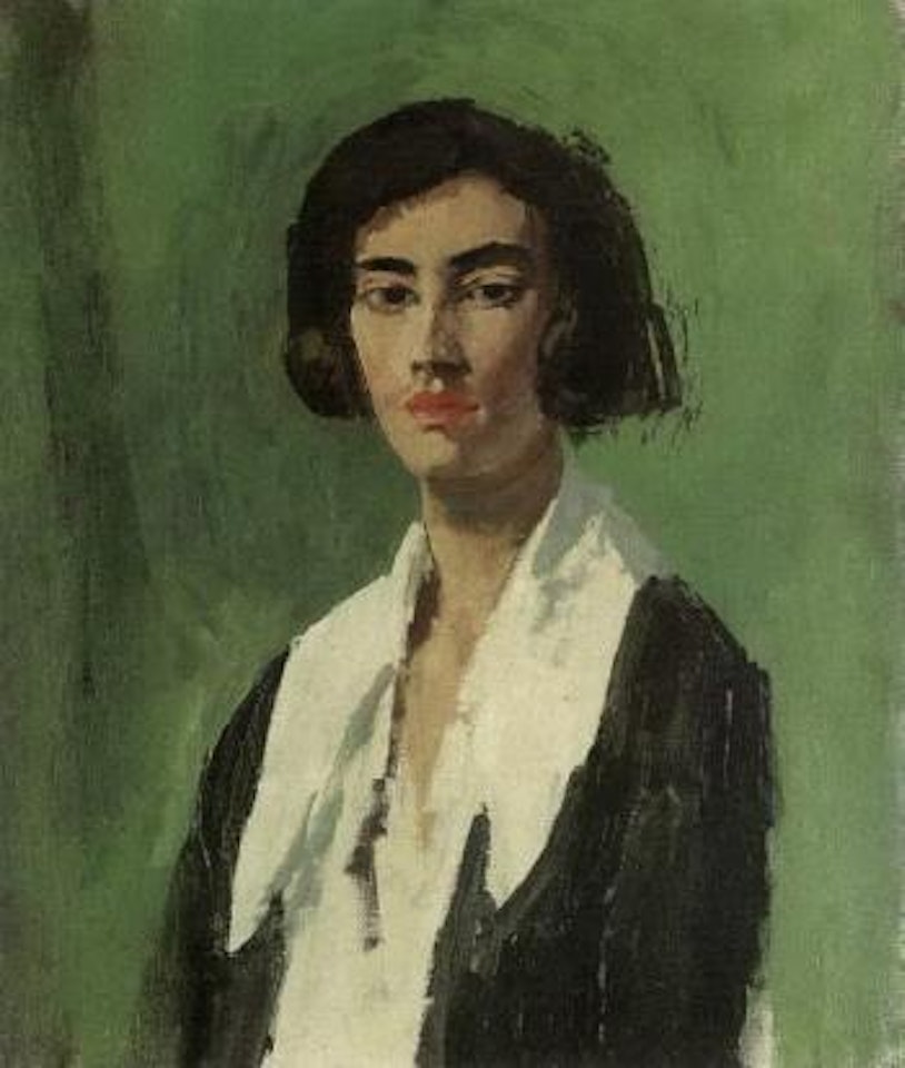 Portrait of lady by Augustus Edwin John