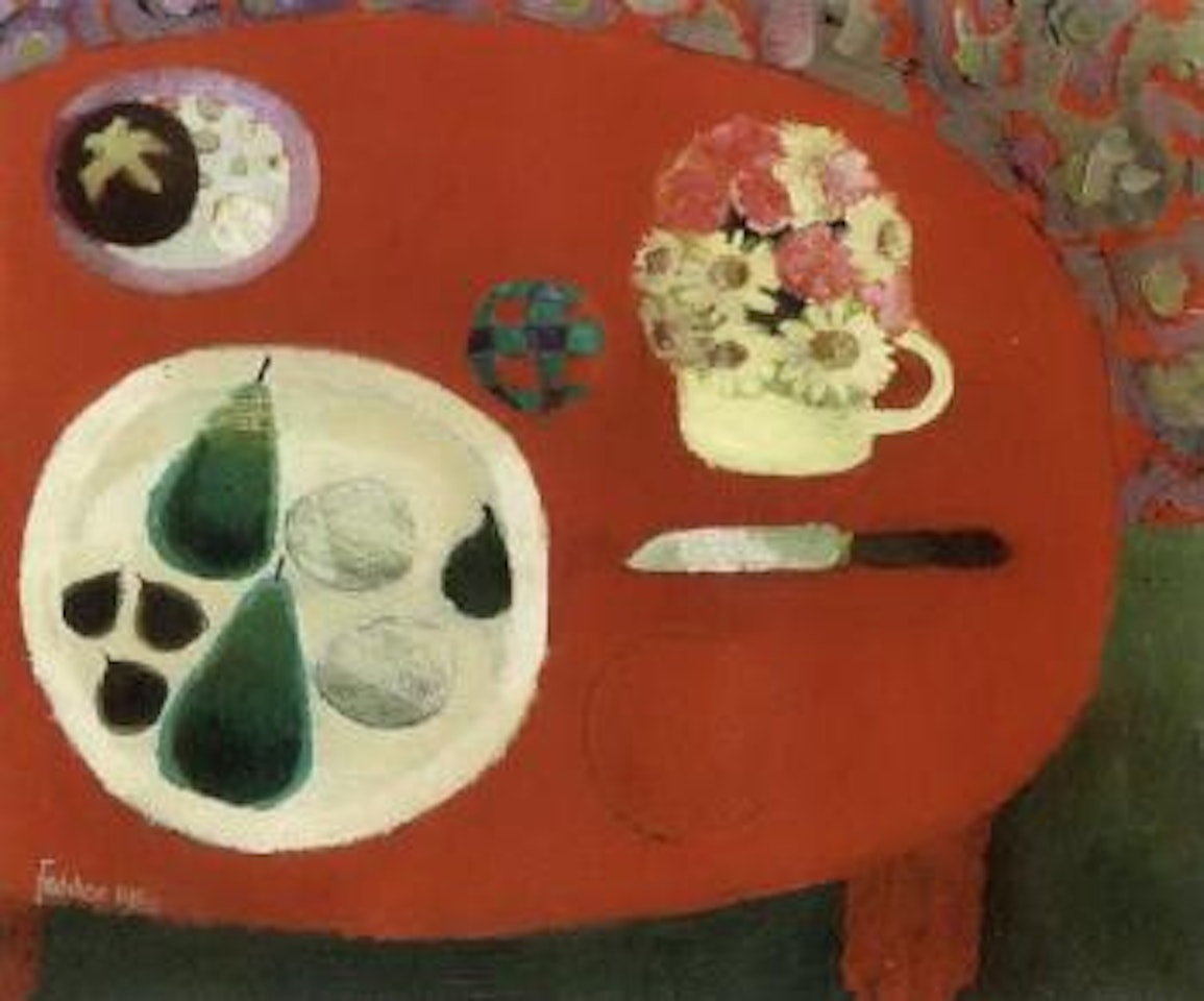 Red still life by Mary Fedden