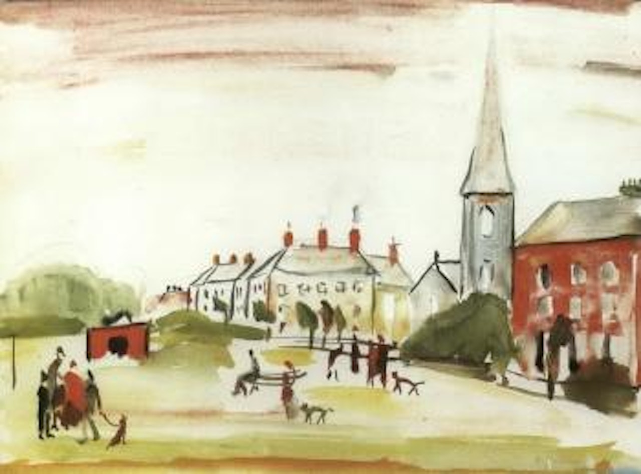 Village Green by Laurence Stephen Lowry