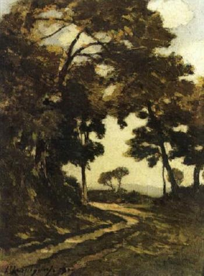 Woodland track by Henri Harpignies