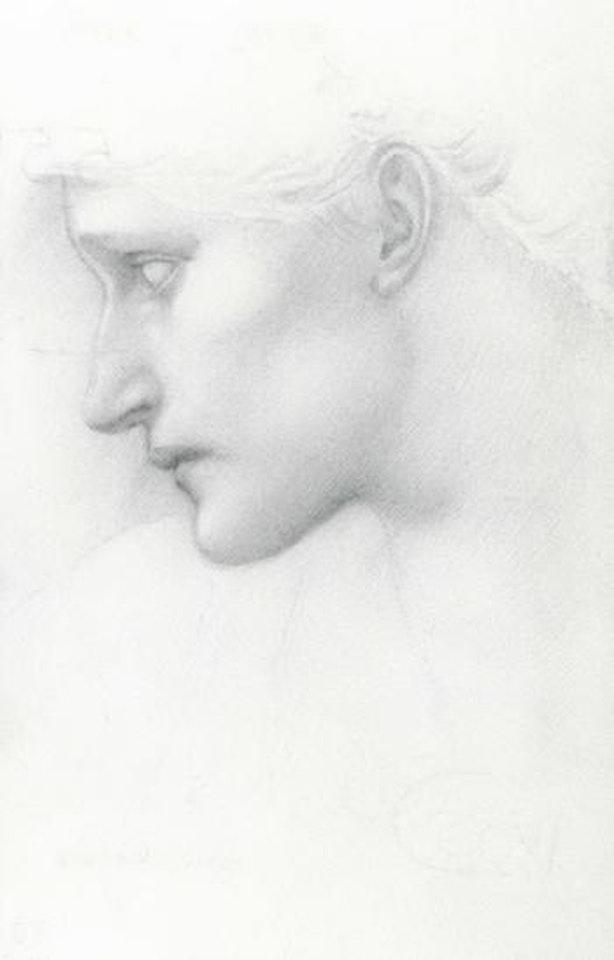 Study of head of Andromeda by Edward Coley Burne-Jones