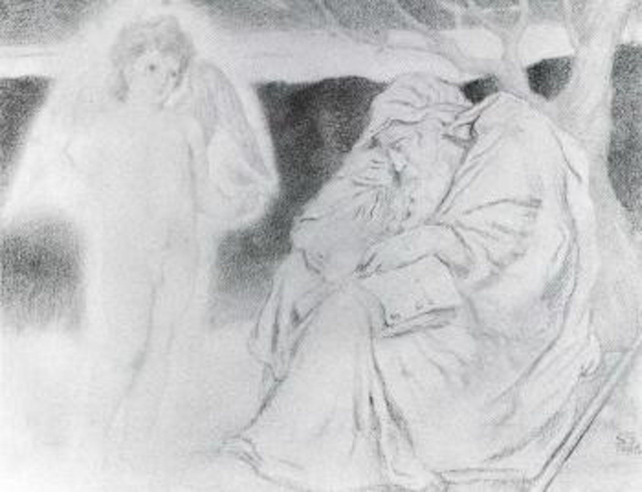 Vision of love, the Angel and the Patriarch by Simeon Solomon