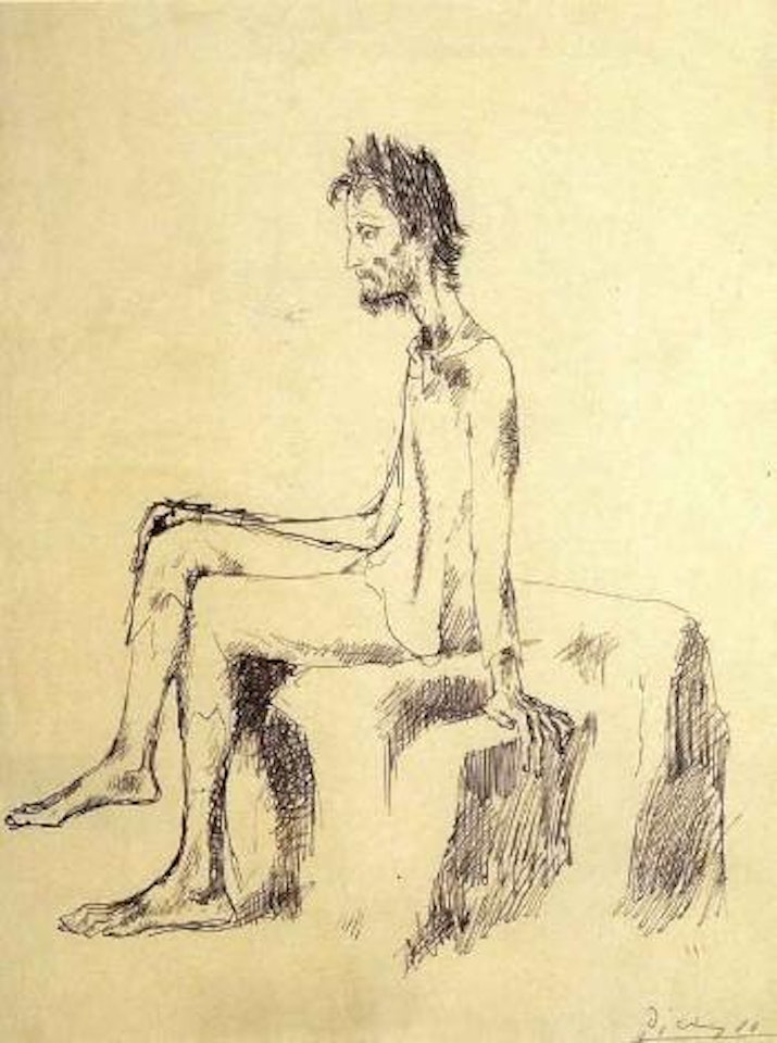 Le mendiant assis by Pablo Picasso