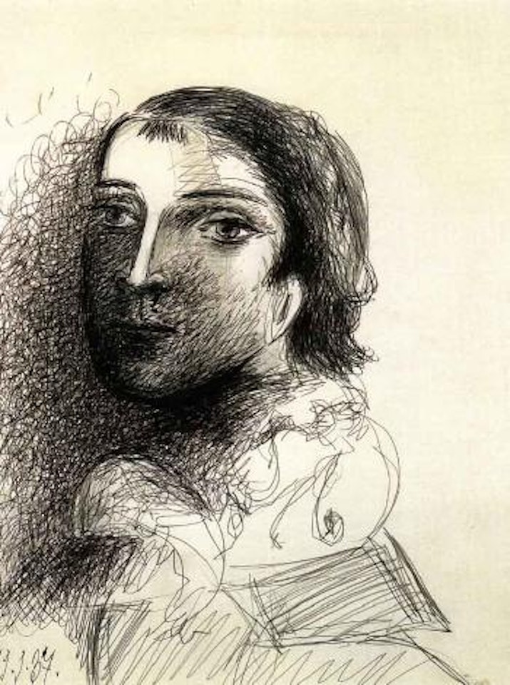 Portrait de Dora Maar de trois-quarts by Pablo Picasso