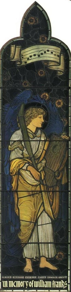 Angel with palm and lyre. Angel with palm and violin by Edward Coley Burne-Jones