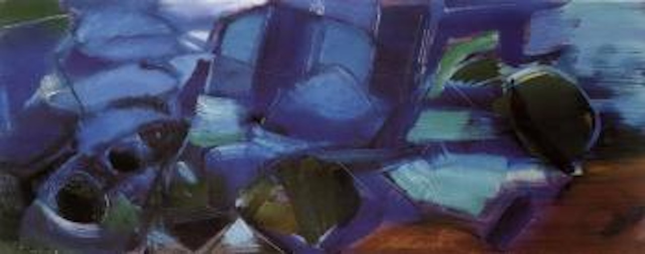 Green shades in green wood, version II by Ivon Hitchens