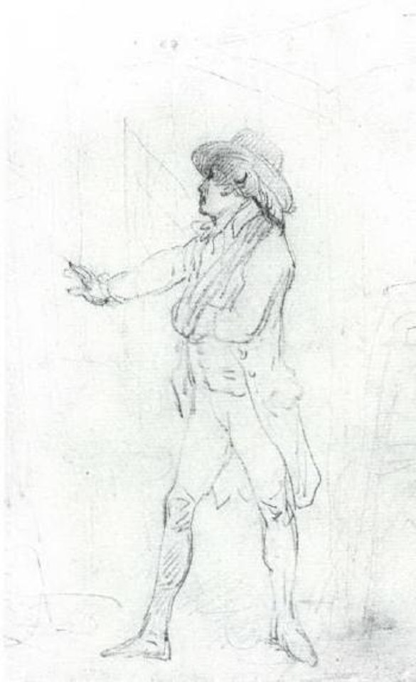 Study of gentlemen with arm in sling by Thomas Rowlandson