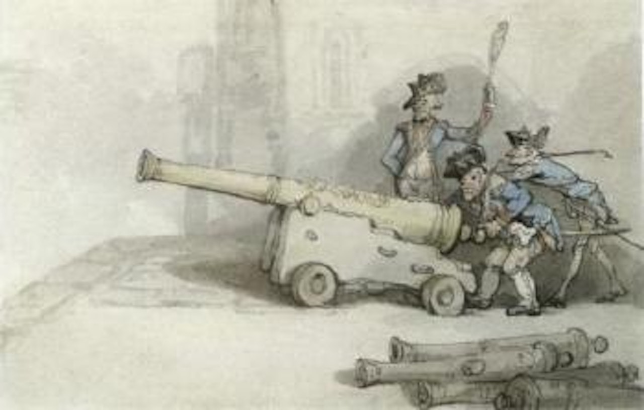 Long John - cannon of Gosport, Hampshire by Thomas Rowlandson