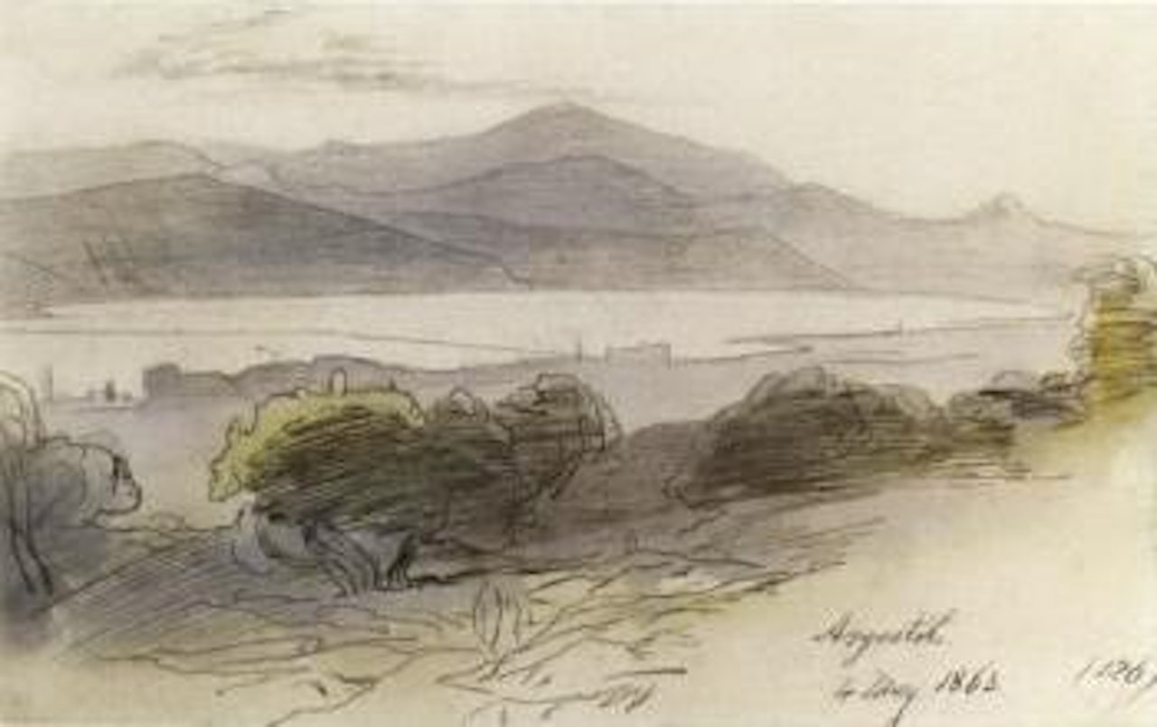 View of Argostoli, Greece by Edward Lear