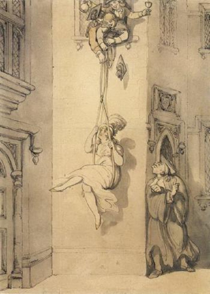 Smuggling in, or college trick by Thomas Rowlandson