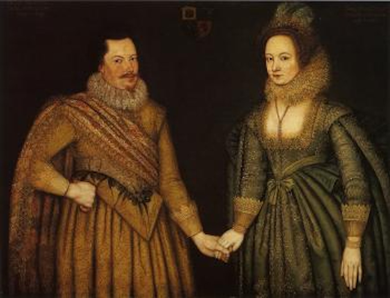 Gentleman and his wife, said to be 4th Earl of Pembroke by English School