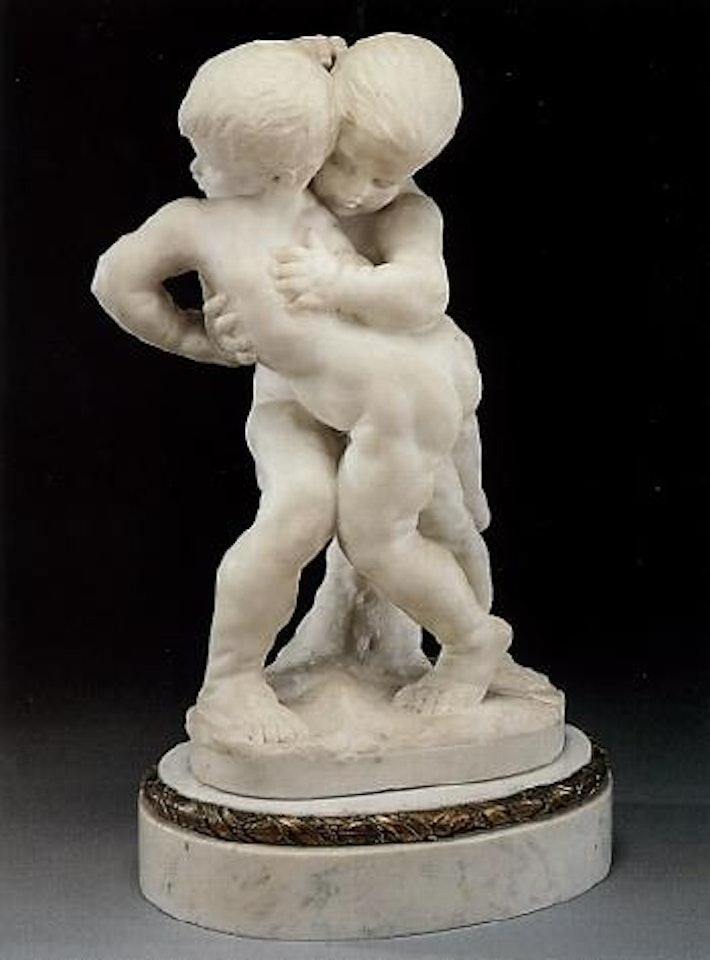 Putti wrestling by Alfred Boucher