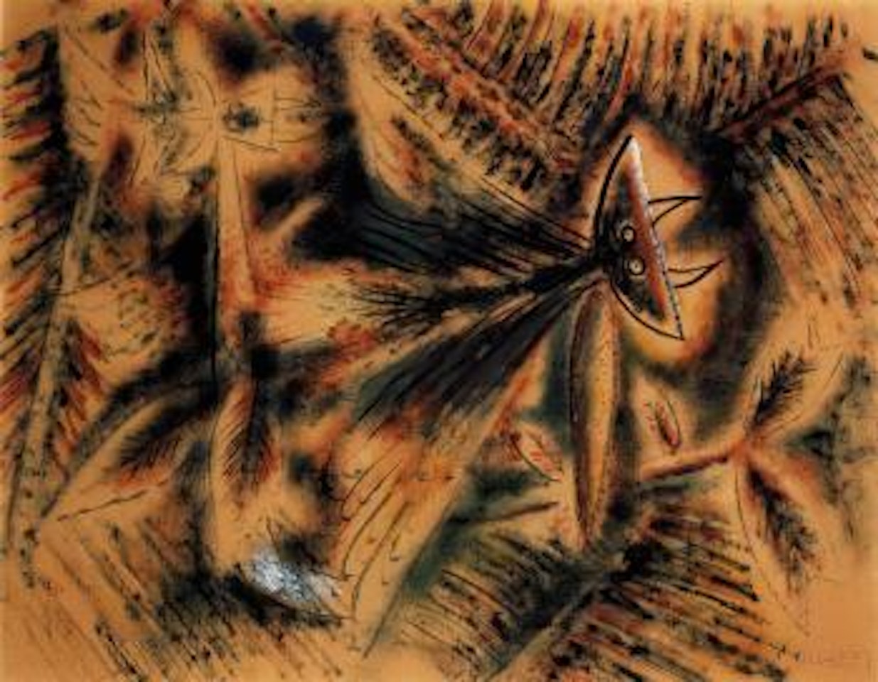 Oiseau-lumiere I, entre les palmiers by Wifredo Lam