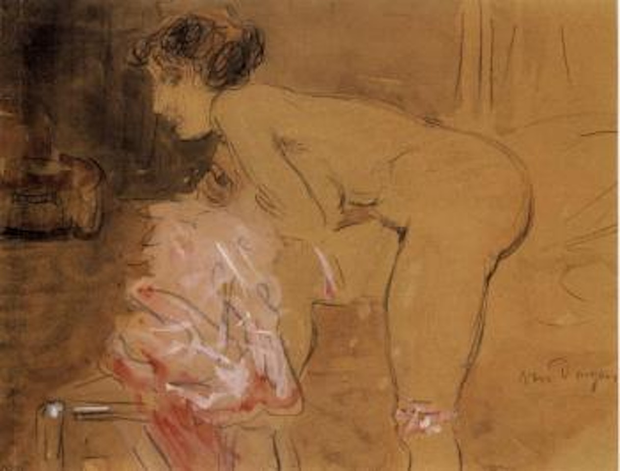 Jeune femme a sa toilette by Kees van Dongen