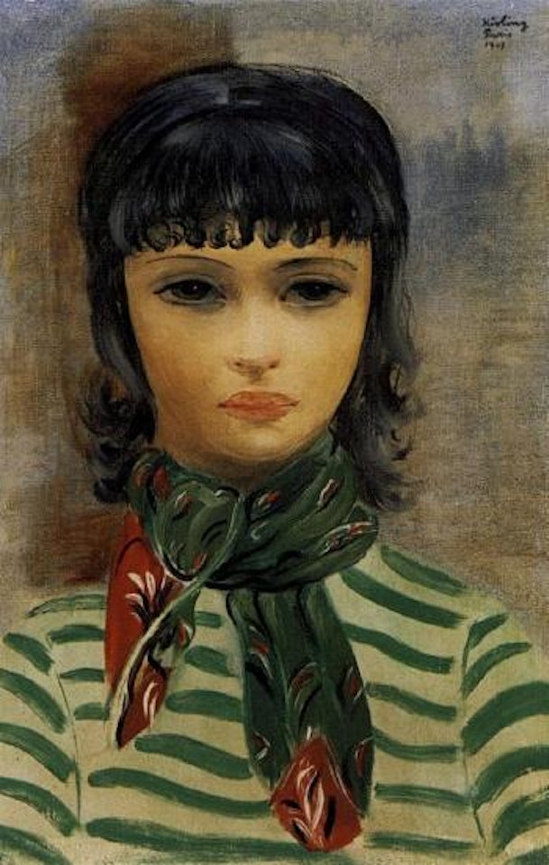 Jeune fille au foulard by Moïse Kisling