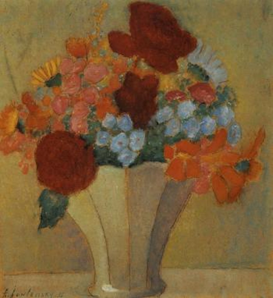 Large still life: light coloured bouquet by Alexej von Jawlensky