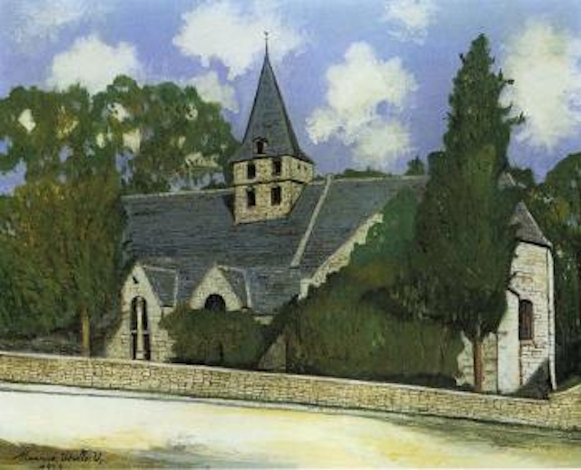 Eglise de Saint-Leomer, Vienne by Maurice Utrillo