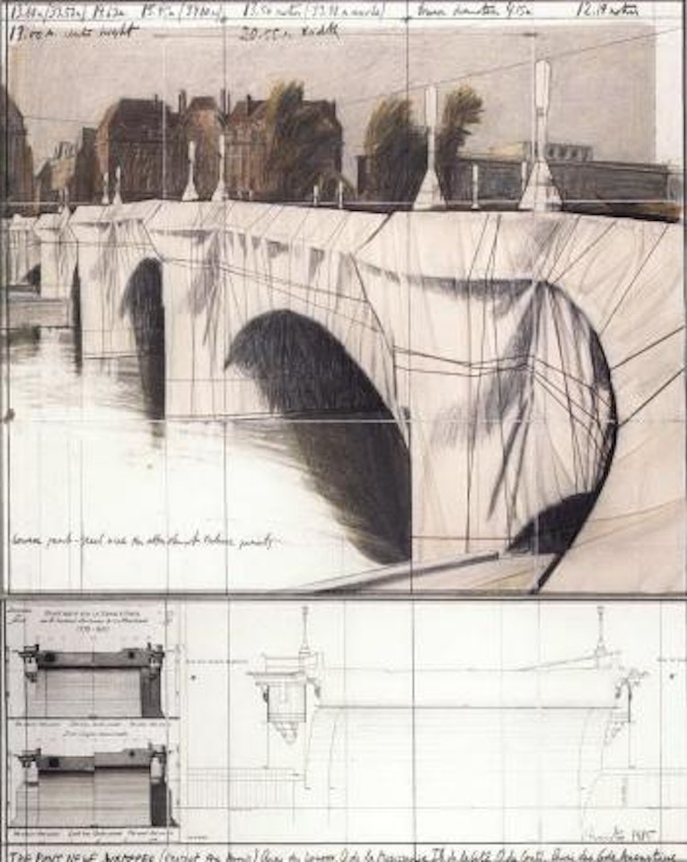 Le Pont Neuf, wrapped - project for Paris by Christo