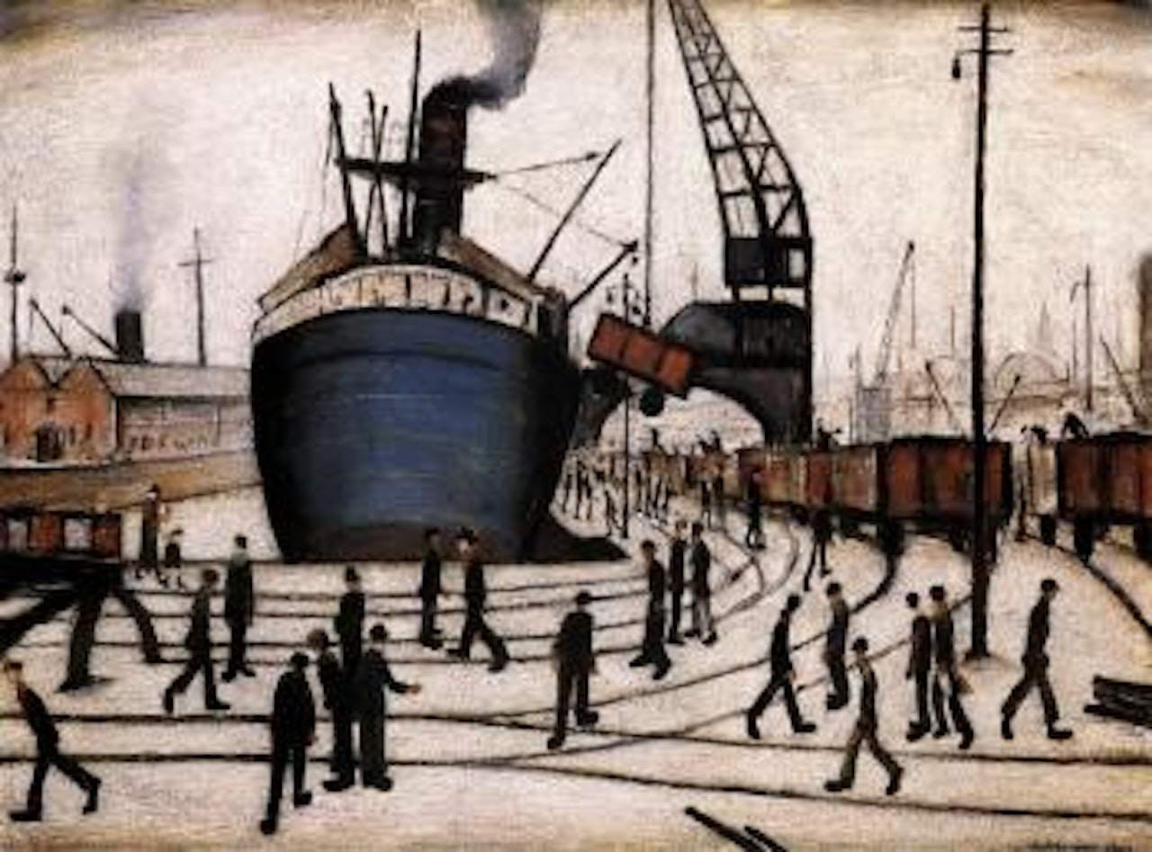 Prince's Dock, Glasgow by Laurence Stephen Lowry