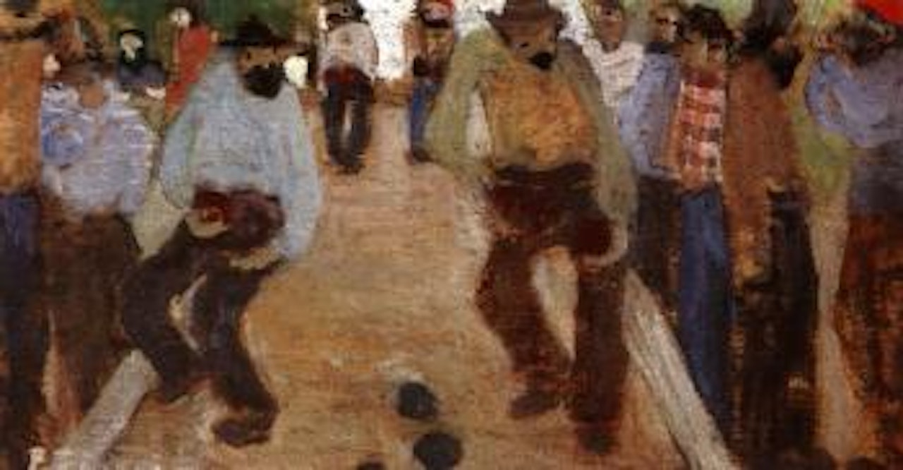 Mientras la bocha rueda by Pedro Figari