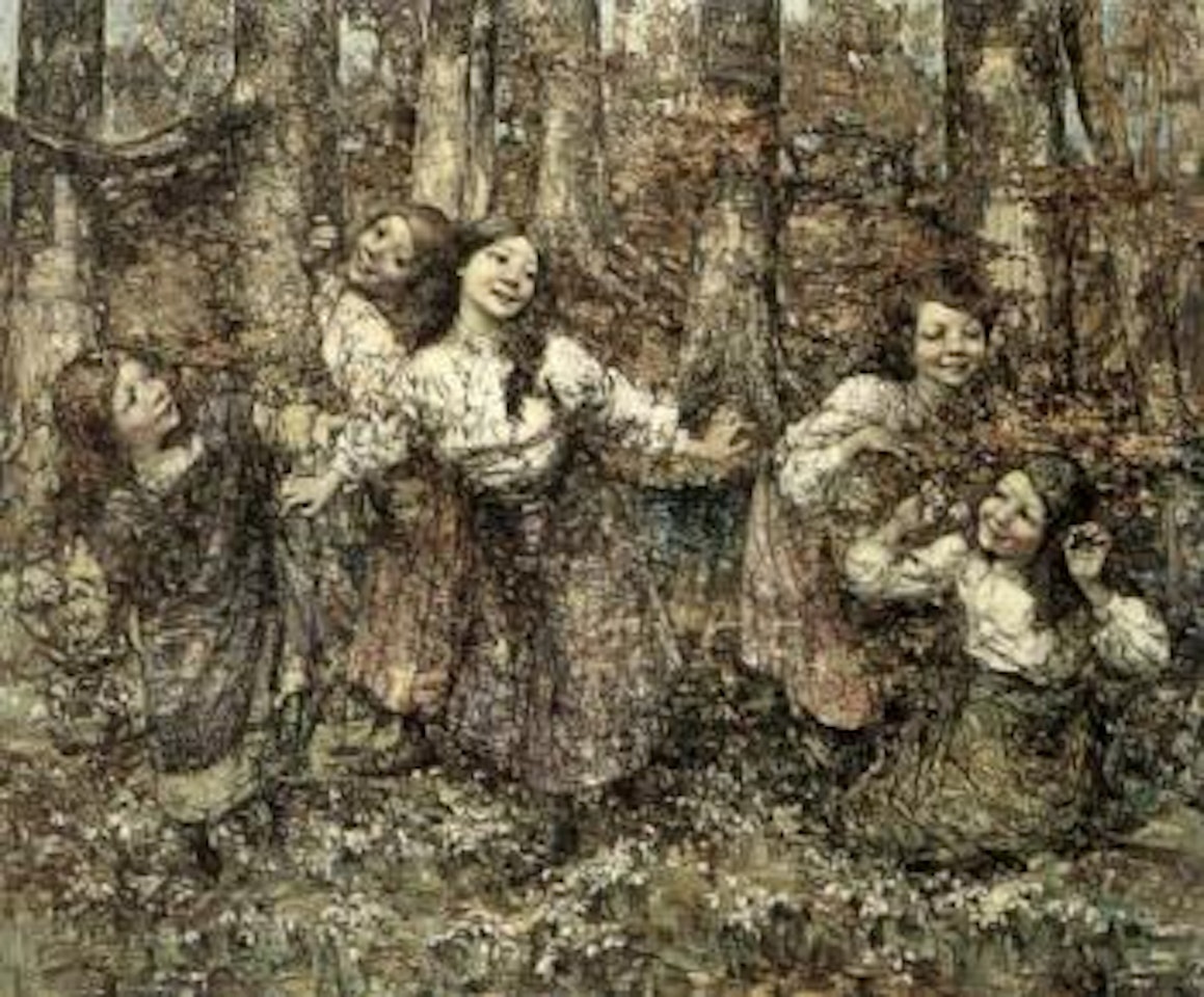 Gathering snowdrops by Edward Atkinson Hornel