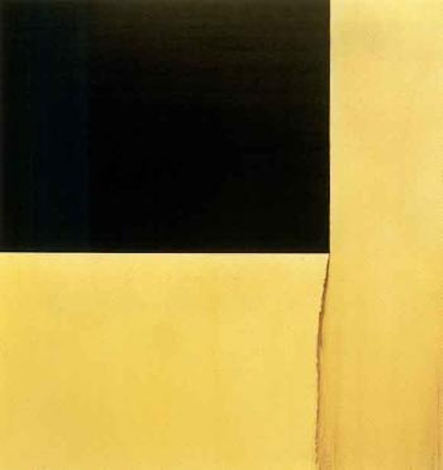 Exposed painting, Paynes grey by Callum Innes