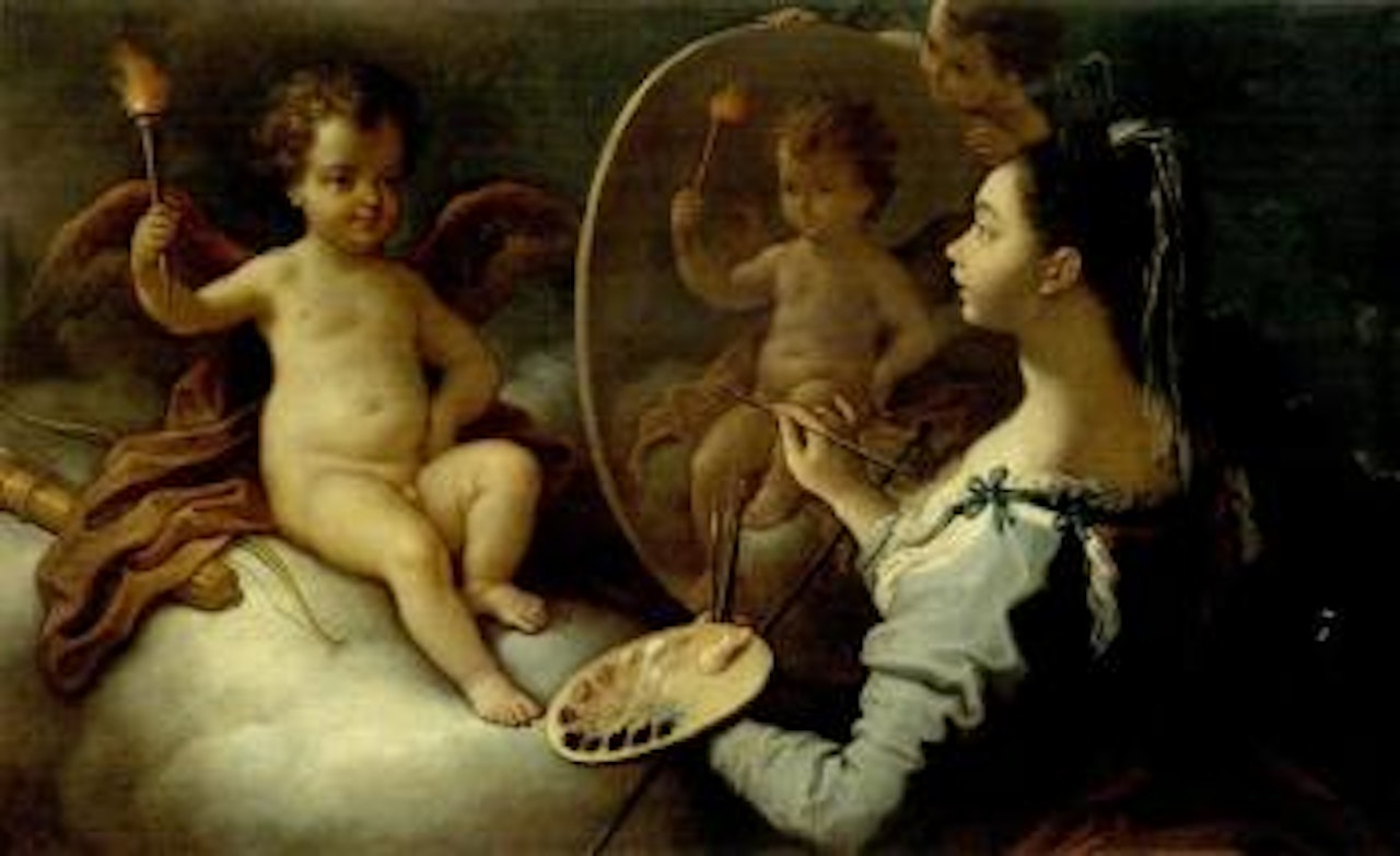 Personifications of painting and music by BOLOGNESE SCHOOL